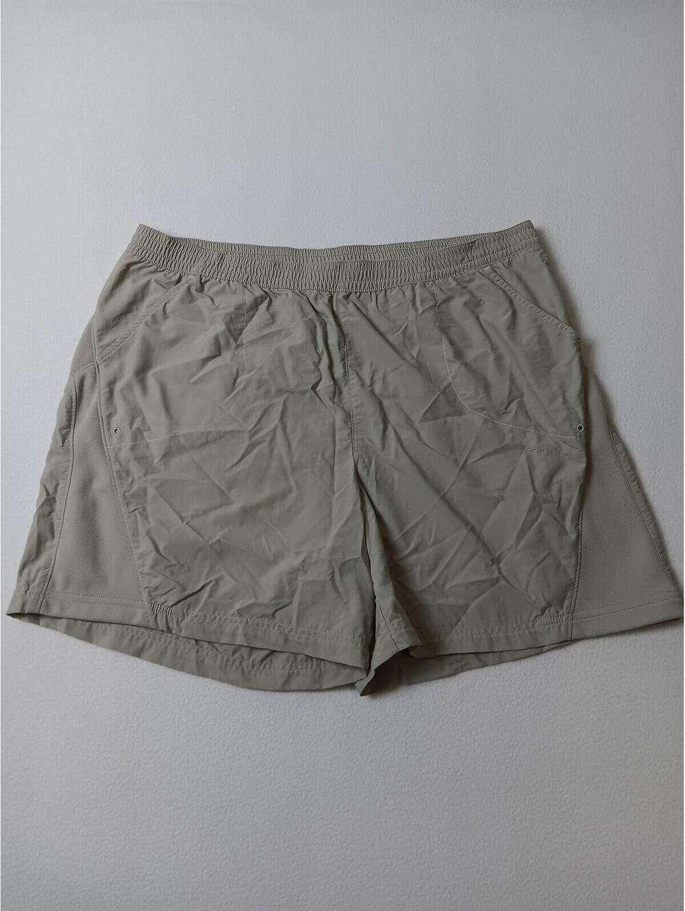 Columbia Shorts Womens 1X Beige Elastic Lightweight Hiking Quick Dry Active